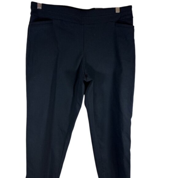 NWT APT 9 Black Capri Mid Rise Straight Mid Calf Womens Sz 14P Office City - Picture 1 of 8